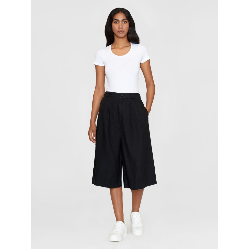 Eve wide linen culotte shorts - Tuffet