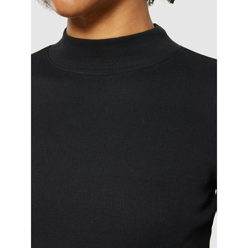 Gerippter Rollkragen – Black Jet