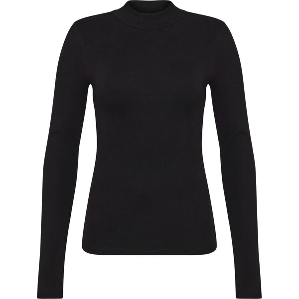 Gerippter Rollkragen – Black Jet