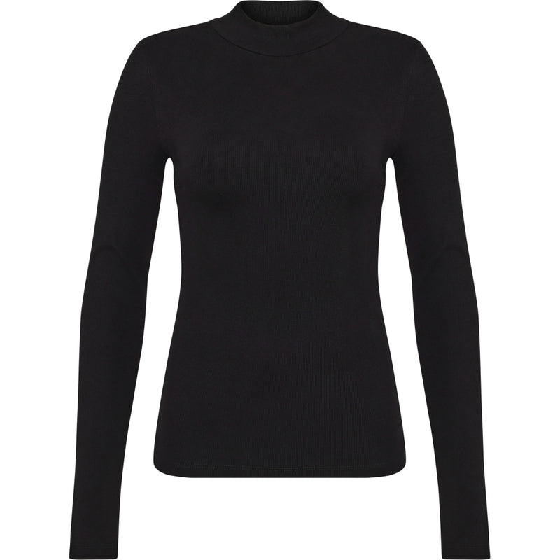 Gerippter Rollkragen – Black Jet