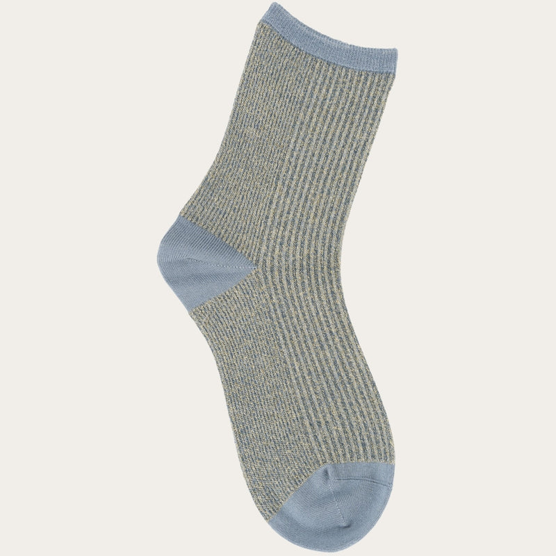 Einzelpackung Colorblock-Rippsocken – OCS/Vegan - China Blue