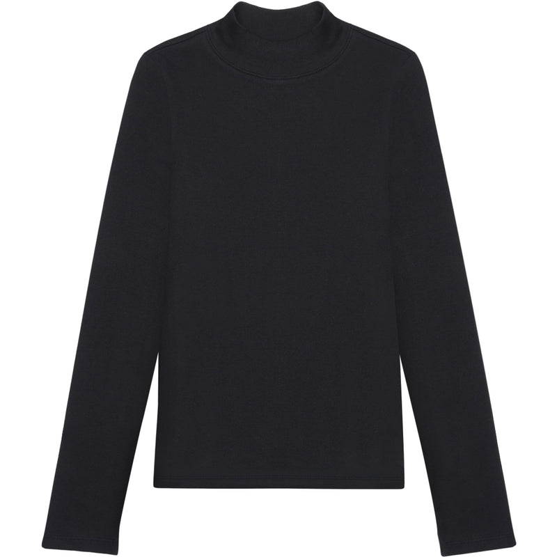Gerippter Rollkragen – Black Jet