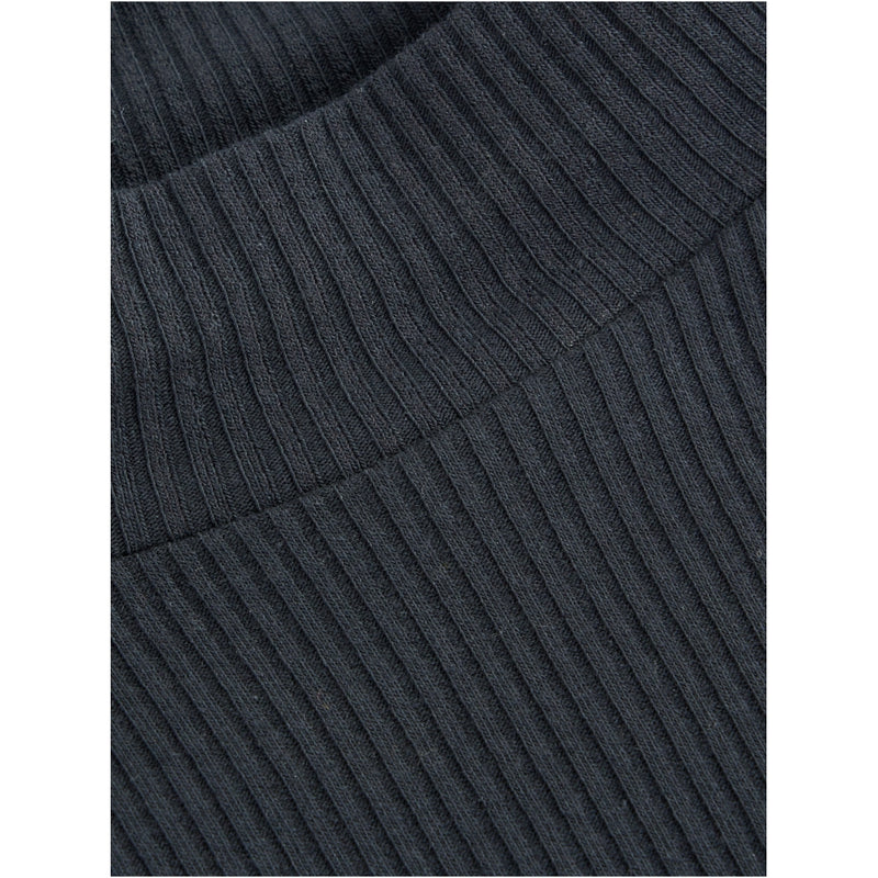 Gerippter Rollkragen – Black Jet