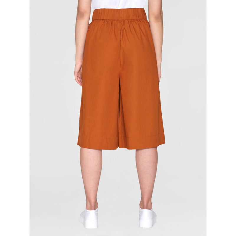EVE culotte high-rise extra wide shorts - GOTS/Vegan - Leather Brown