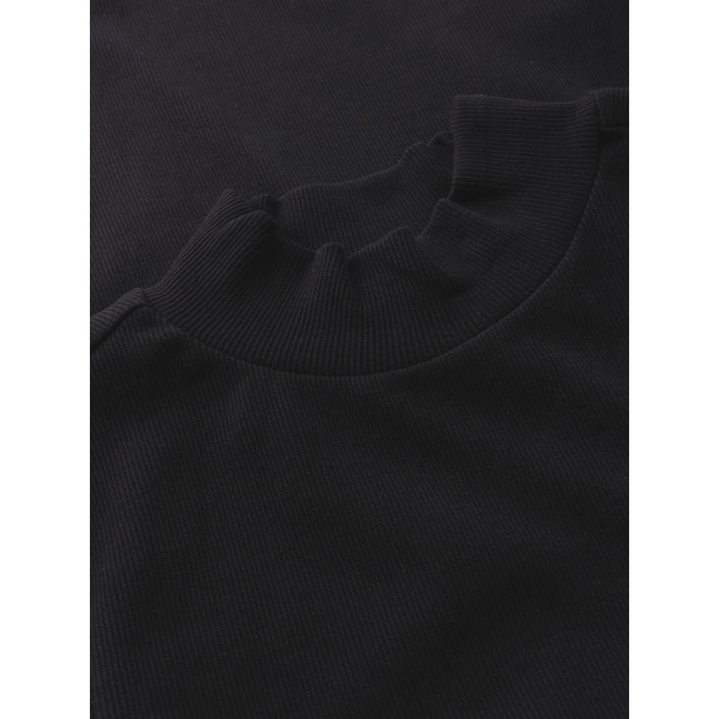 Gerippter Rollkragen – Black Jet