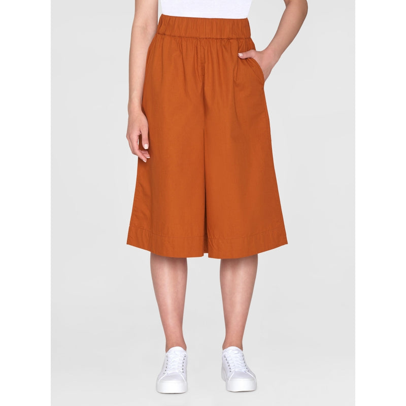 EVE culotte high-rise extra wide shorts - GOTS/Vegan - Leather Brown
