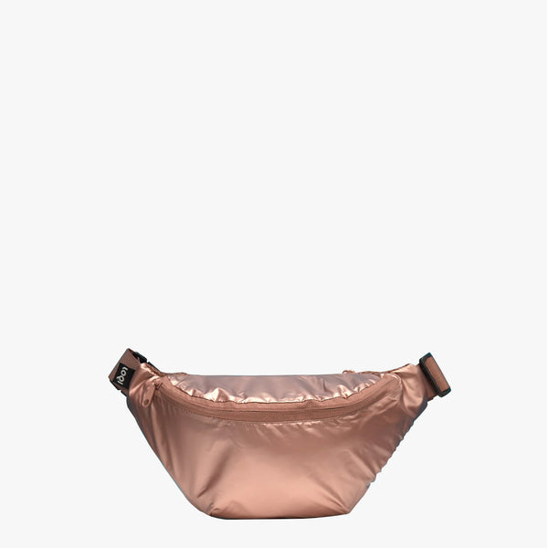Metallic-roségoldene Bauchtasche