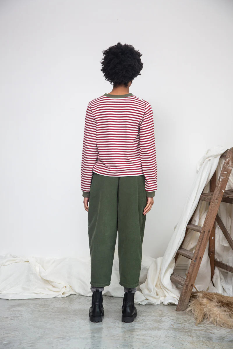 Cedar Cordhose aus Bio-Baumwolle - Khaki