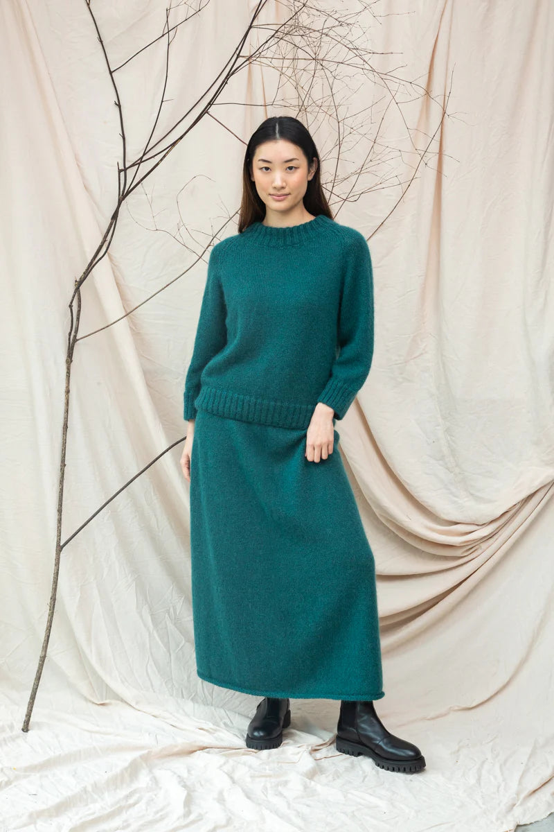 Solstice Mohair-Strickpullover - Pine