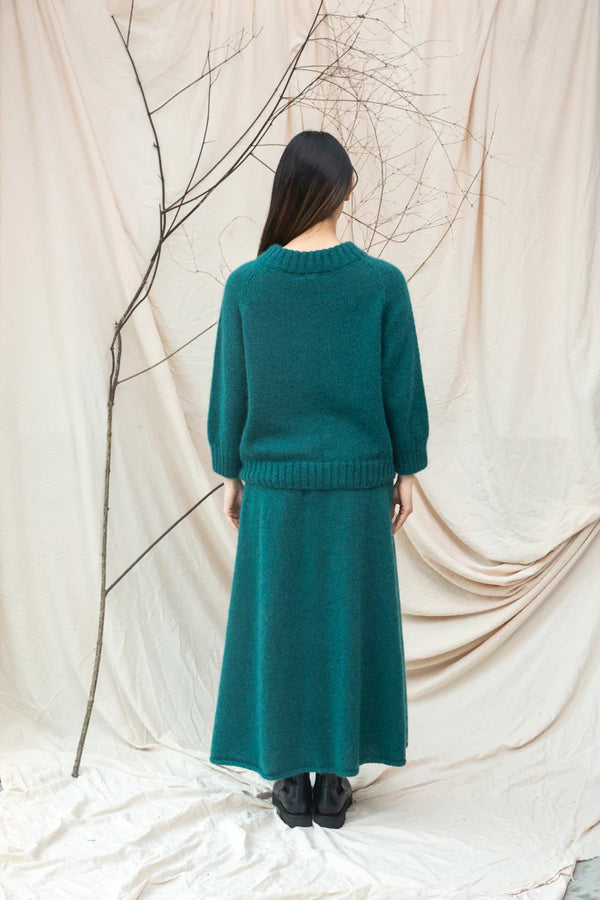 Solstice Mohair-Strickpullover - Pine