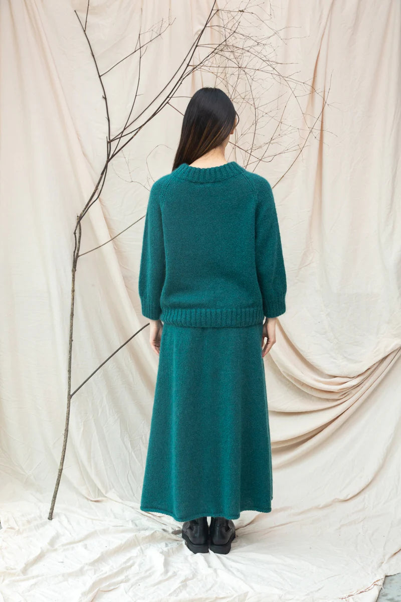 Solstice Mohair-Strickpullover - Pine
