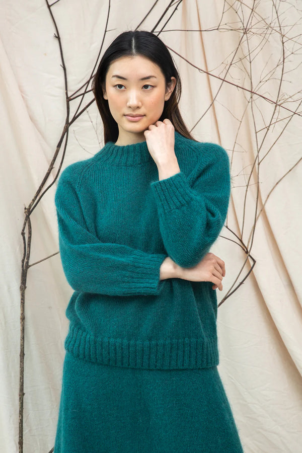 Solstice Mohair-Strickpullover - Pine