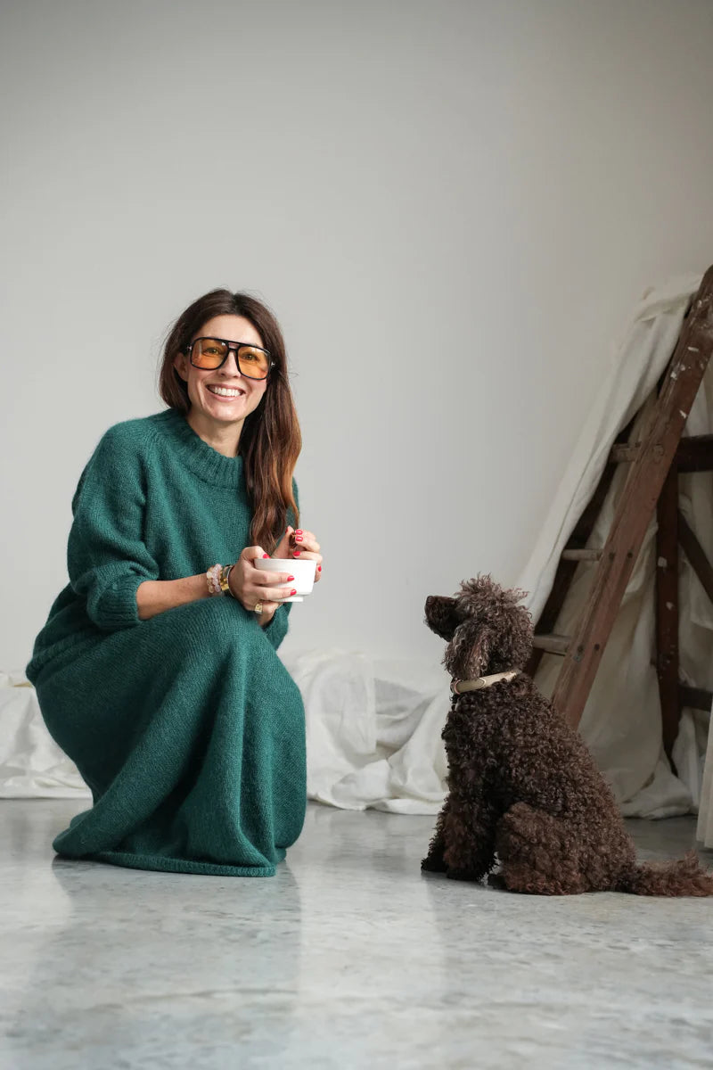 Solstice Mohair-Strickpullover - Pine