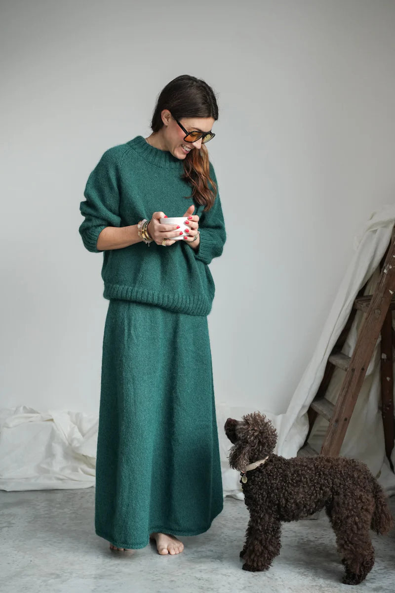 Solstice Mohair-Strickpullover - Pine