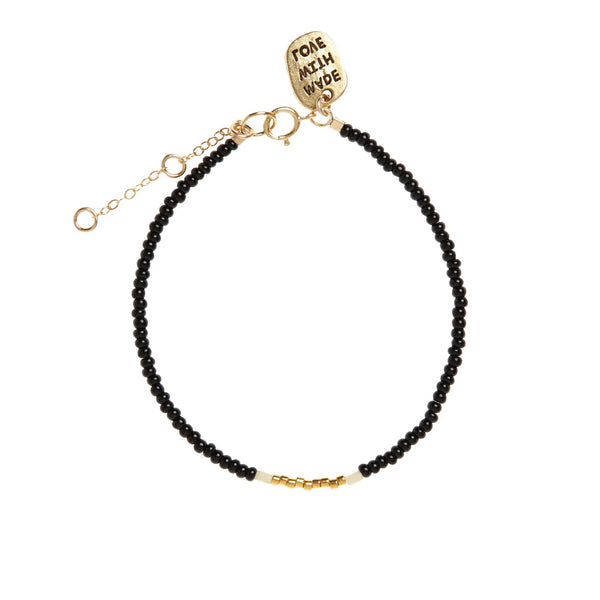 ENDITO-ARMBAND – SCHWARZ, GOLD & CREME