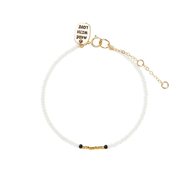 ENDITO-ARMBAND – WEISS, SCHWARZ & GOLD