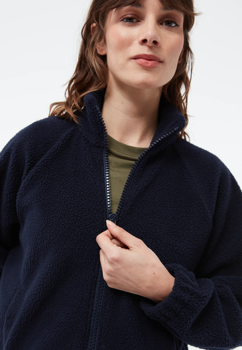 Conny Teddyfleece Jacke - Dunkelblau
