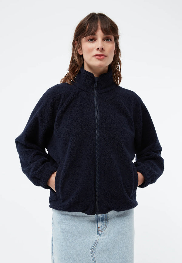 Conny Teddyfleece Jacke - Dunkelblau