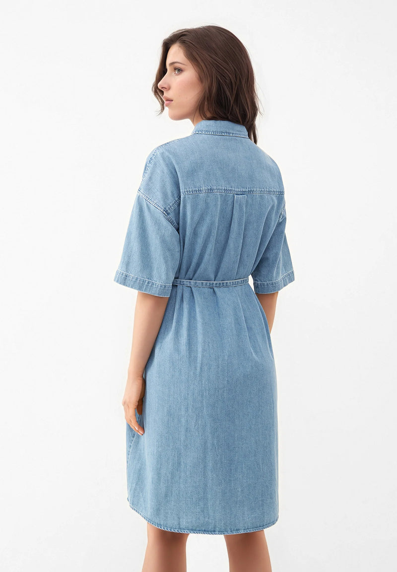Jeanskleid ELOISE Relaxed Fit aus Bio-Baumwolle - Light Blue