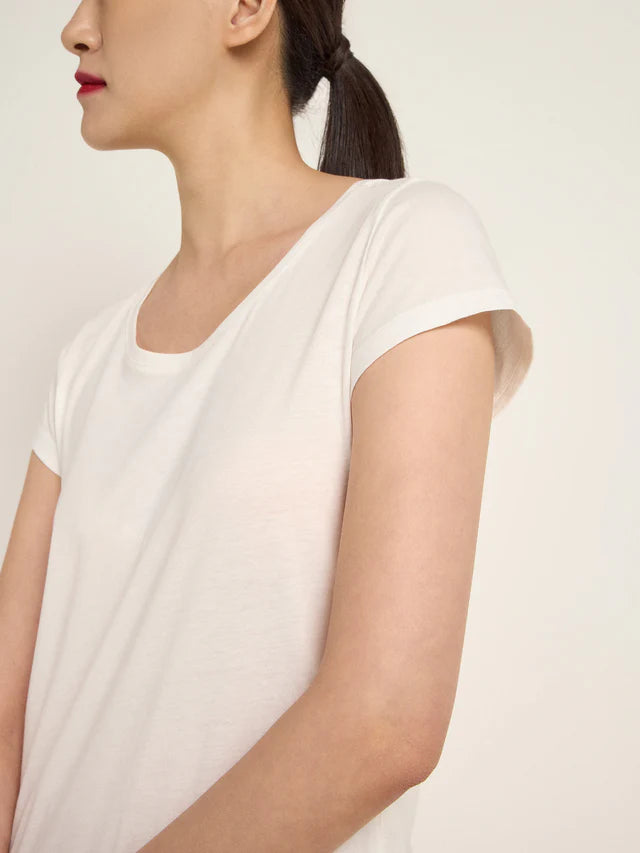 Kurzarmshirt aus Bio-Baumwolle - Off White
