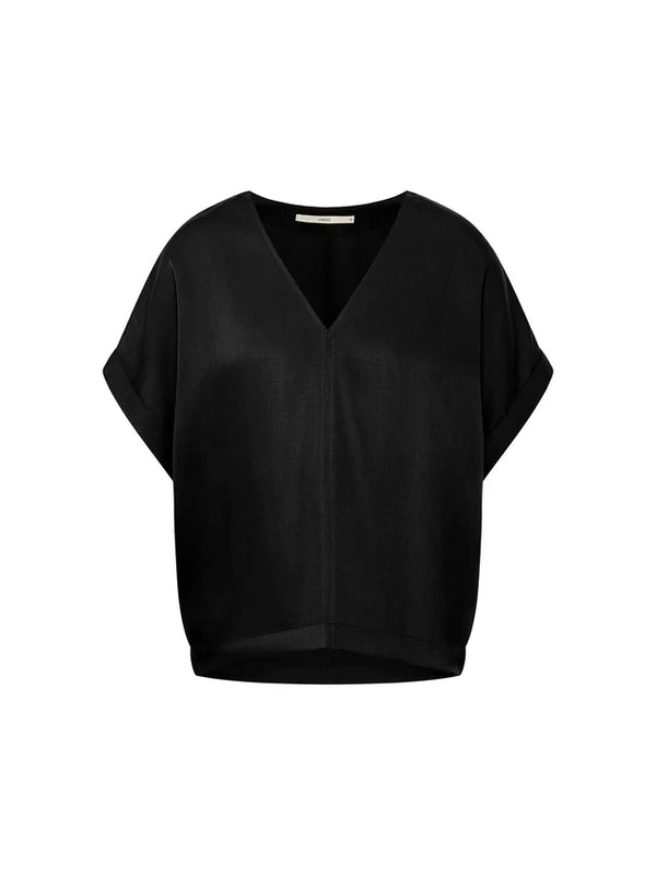 BLUSENSHIRT aus Tencel™ Lyocell - Schwarz