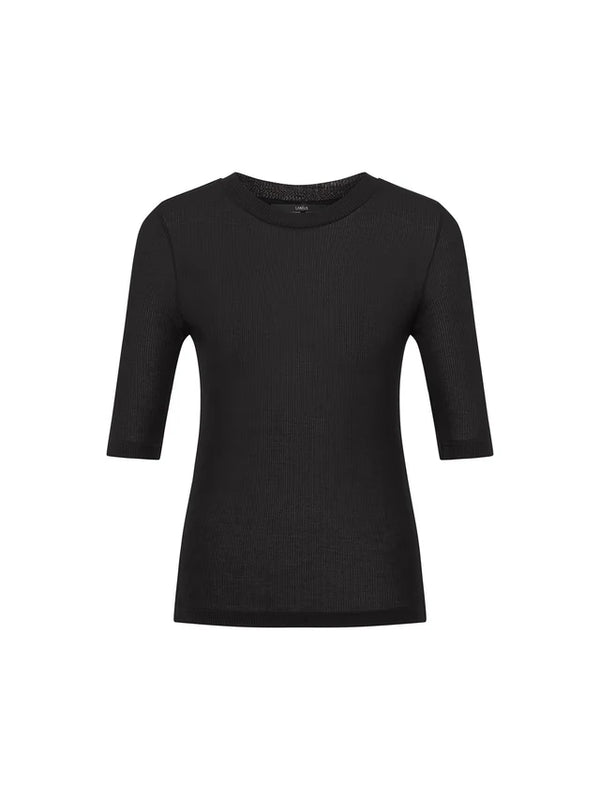 STEHKRAGENSHIRT aus TENCEL™ Lyocell - Schwarz
