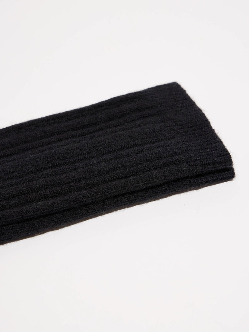 Rippenstrick-Wollsocken GOTS - Midnight Melange