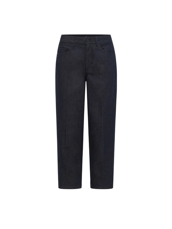 TAPERED JEANS (GOTS) - Black Blue Denim