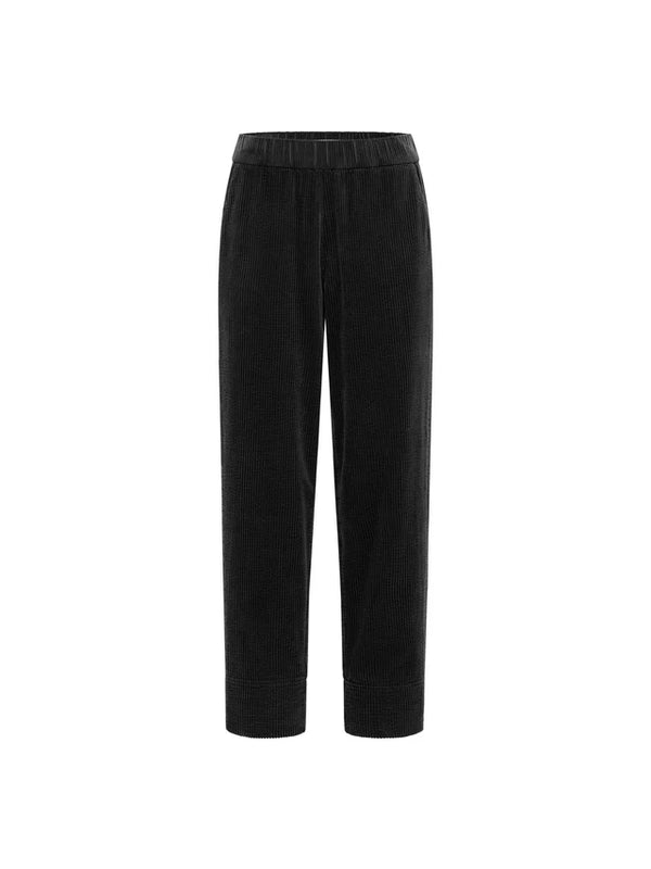 KORD HOSE MIT GUMMIZUG (GOTS) - Schwarz