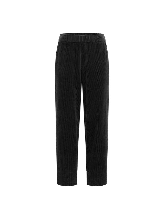 KORD HOSE MIT GUMMIZUG (GOTS) - Schwarz