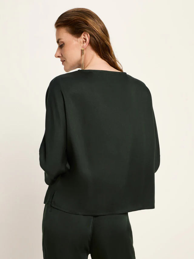 3/4 ARM BLUSE aus TENCEL™ - Forest