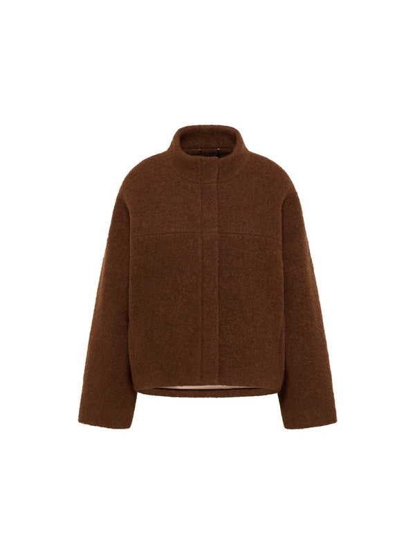 BOUCLE JACKE (GOTS) - Braun