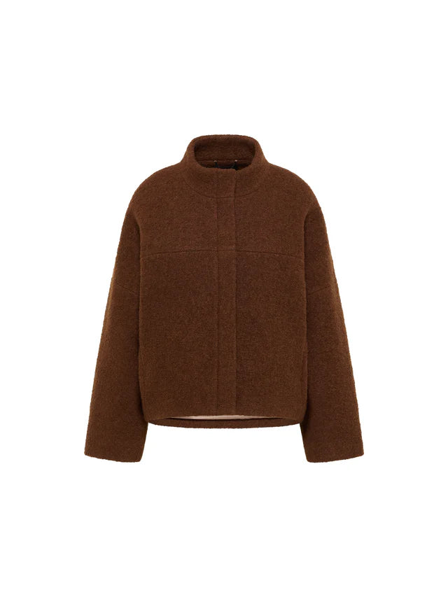 BOUCLE JACKE (GOTS) - Braun