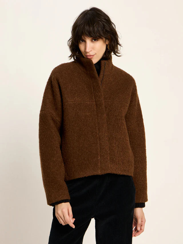 BOUCLE JACKE (GOTS) - Braun