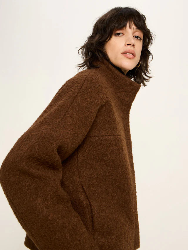 BOUCLE JACKE (GOTS) - Braun