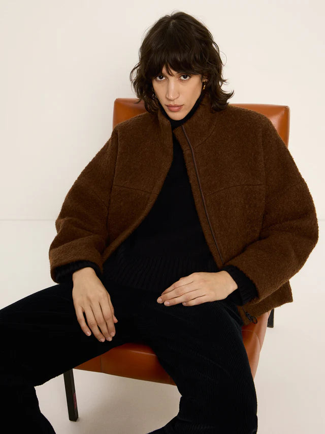 BOUCLE JACKE (GOTS) - Braun