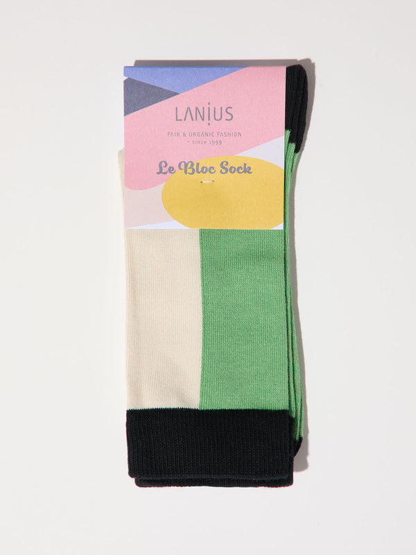 Colourblock-Socken GOTS - Fern Multicolour