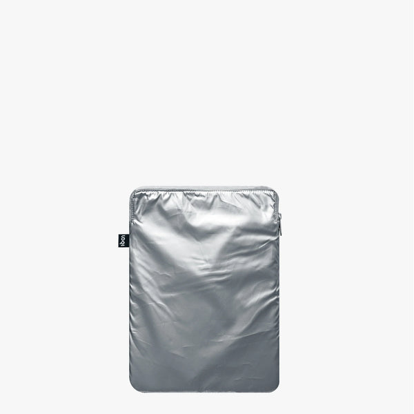 METALLIC Silberne Laptoptasche