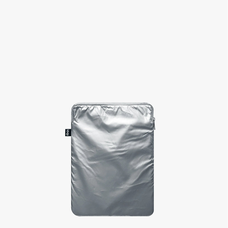 METALLIC Silberne Laptoptasche