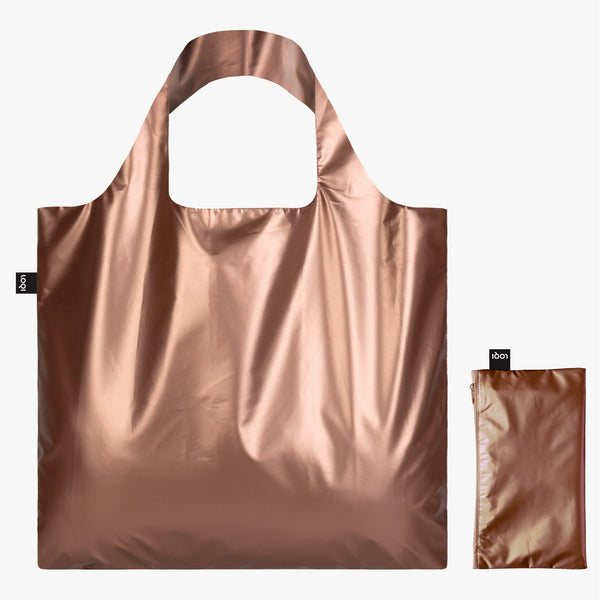 METALLIC Roségoldene - Tasche mit Reissverschlussfach