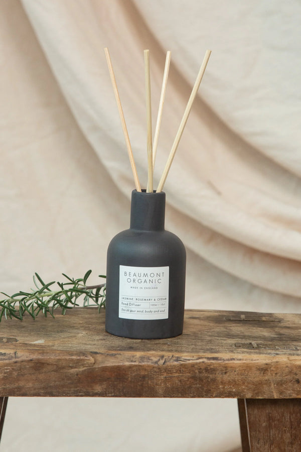 Jasmin, Rosmarin & Zeder – 100 ml – Rattanstäbchen-Diffusor aus Keramik (Kopie)