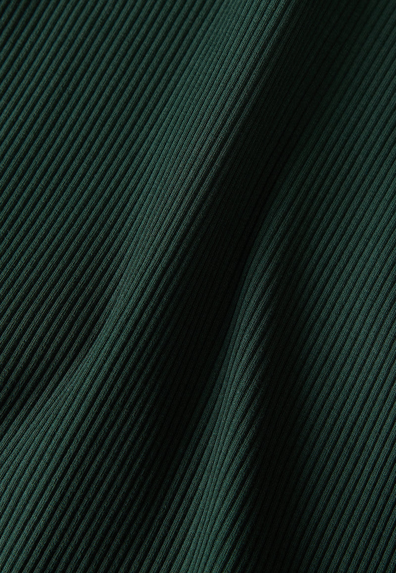 T-Shirt GINETTA aus Bio-Baumwoll Rippjersey - Bottle Green (Rib)