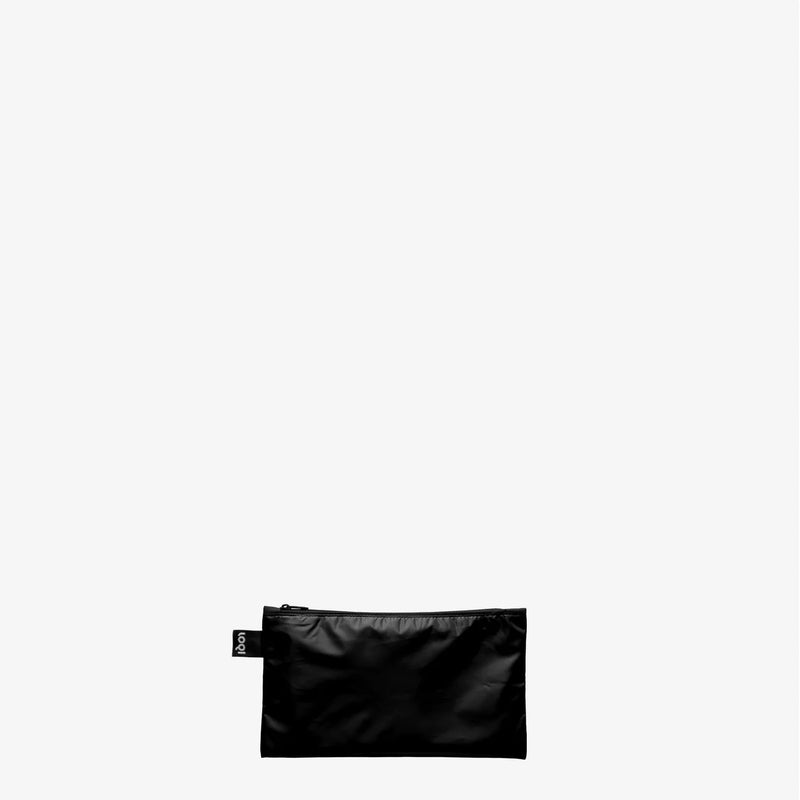 METALLIC Schwarz - Reissverschlusstaschen - 3er-Set