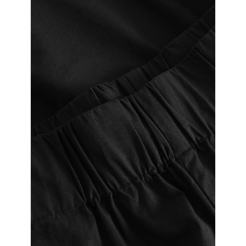 Popeline-Shorts mit elastischem Bund - Schwarz