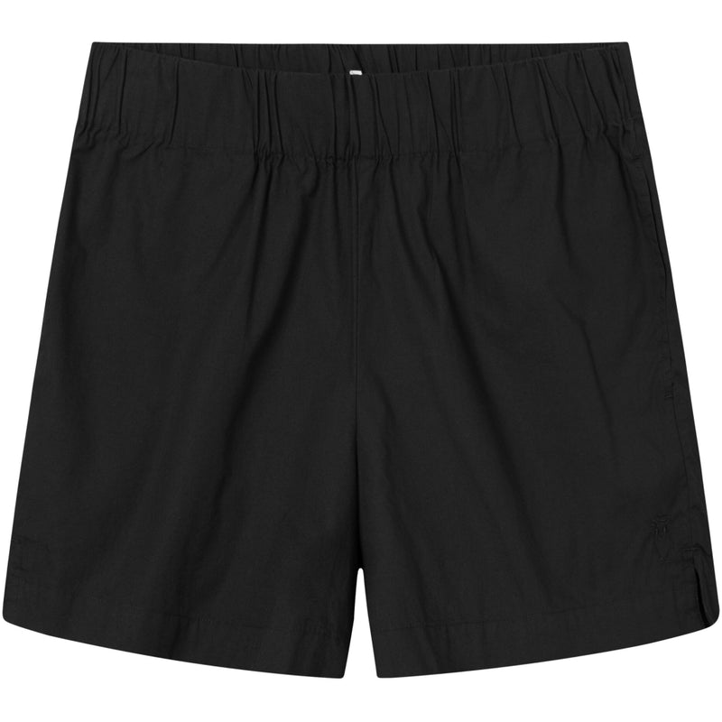 Popeline-Shorts mit elastischem Bund - Schwarz
