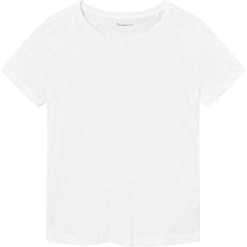 Reg Leinen T-Shirt - Strahlendes Weiss